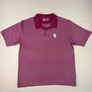 Cutter & Buck Red Oklahoma University Golf Polo Short Sleeve Shirt Size XXL